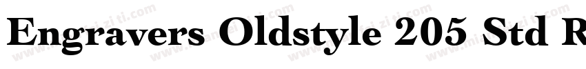 Engravers Oldstyle 205 Std Roman字体转换